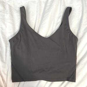 athletic sports tank top, built in bra, color dark gray, size S